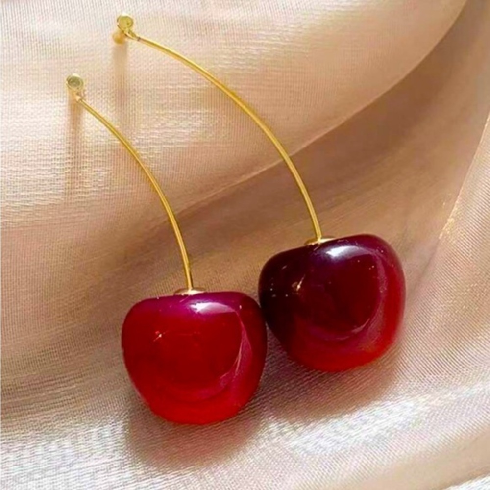 ✨NEW✨Elegant Cherry Drop Statement Earrings